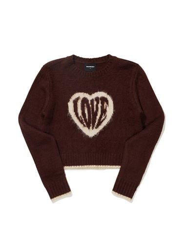 Heart Love Fuzzy Pullover Sweater - MARKM - Modalova