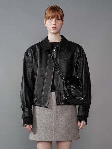 Faux Leather Blouson Jacket (Black) - RAIVE - Modalova