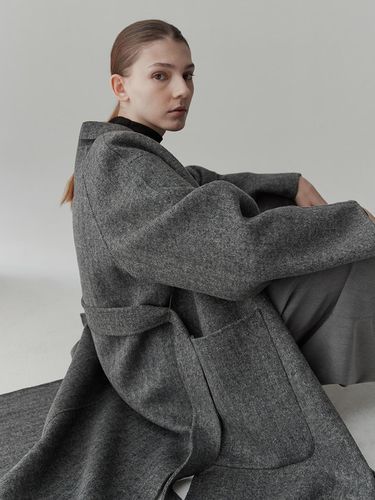 Herringbone Handmade Wool Coat - RE RHEE - Modalova