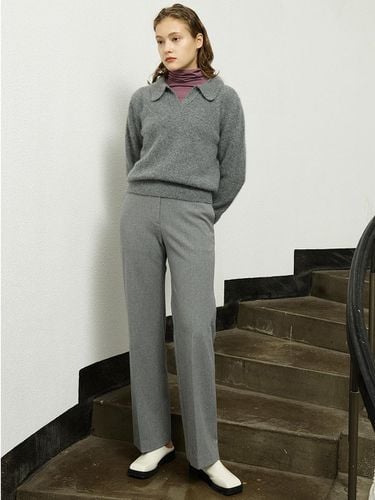 Day-Wool] Semi-Wide Winter Trousers - FRONTROW - Modalova