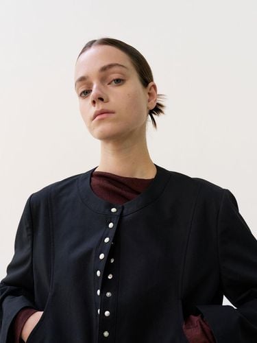 Snap Button Crop Jacket (Black) - MAISONMARAIS - Modalova