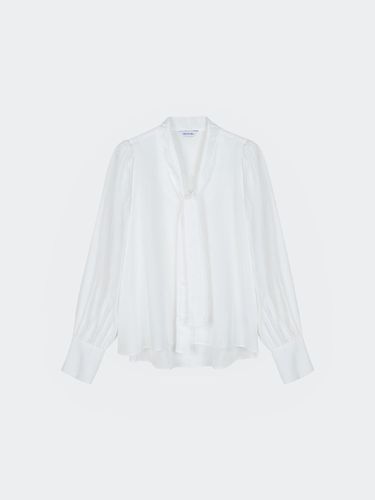 Shine Tie Blouse _ White - HAVELESS - Modalova