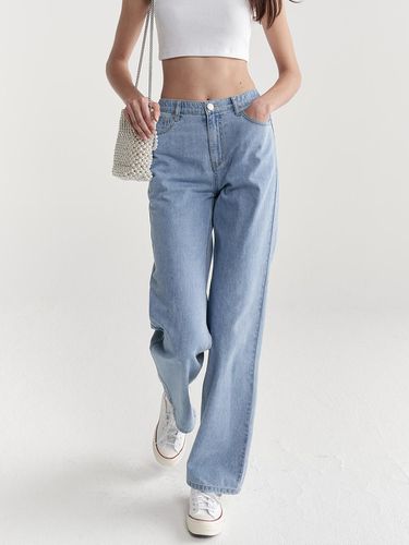 Wide Denim Pants - MaLoupe - Modalova