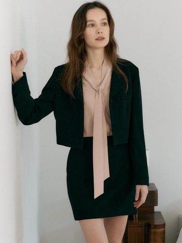 Drama Signature] Cropped Tailored Blazer - FRONTROW - Modalova