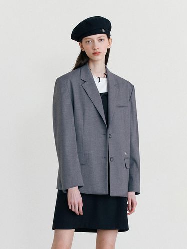 Wool T/R Single Jacket_Charcoal - ROLAROLA - Modalova