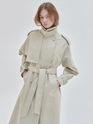 Vintage Max Trench Coat_Pale Beige - NILBY P - Modalova