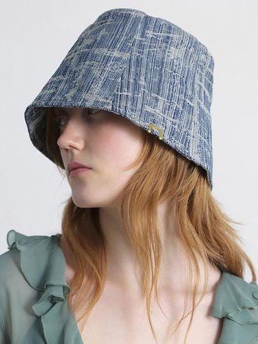 Brushed Denim Stand Bucket Hat_Blue - UNDERCONTROL STUDIO - Modalova