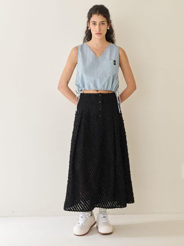 See-through Tassel Banding Long Skirt _ - Et demain - Modalova