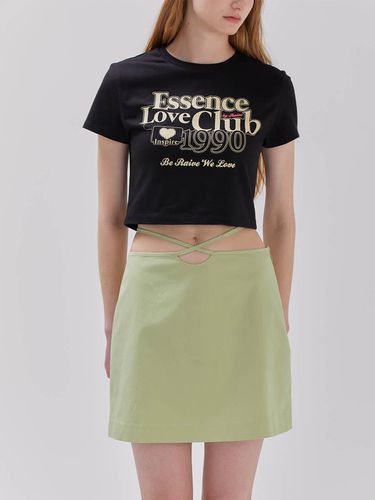 Waist String Mini Skirt _Yellow Green - RAIVE - Modalova