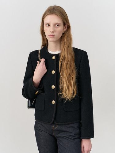 Classic Boucle Tweed Jacket_Black - Dunst for WOMEN - Modalova