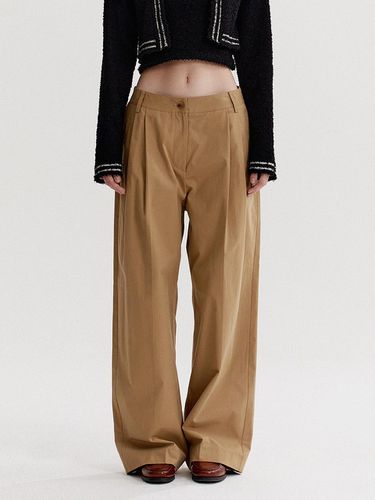 Cotton] Two Tuck Wide Cotton Pants_2 Colors - FRONTROW - Modalova