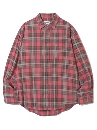 Flannel Plaid Shirt - Pink - BASEMOMENT - Modalova