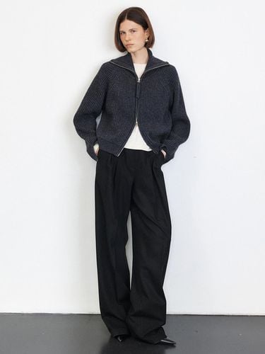 Tailored Overfit Wool Pants_[CHARCOAL][BLACK] - HACIE - Modalova