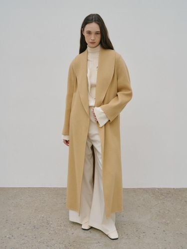 SENNE Cashmere Shawl Collar Handmade Coat - MUSEE - Modalova