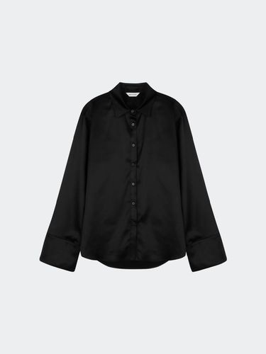 Over Cuff Silky Shirt (Black) - HAVELESS - Modalova