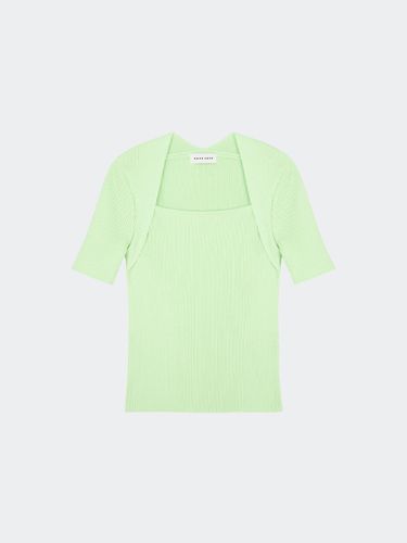 Ella Modal Square Neck Knit Top - HAVELESS - Modalova