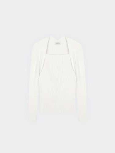 Modal Blend Square Neck Knit Top - HAVELESS - Modalova