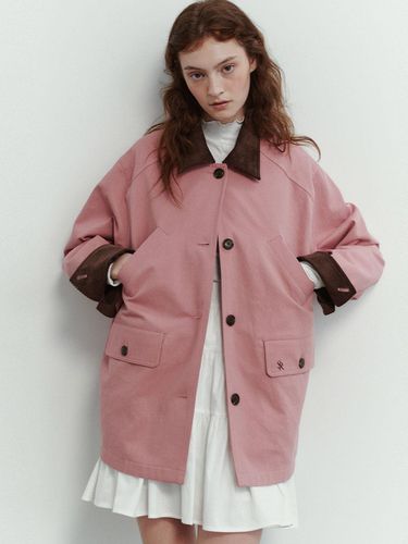 Corduroy Collar Jacket - Dusty Pink - SO IR - Modalova