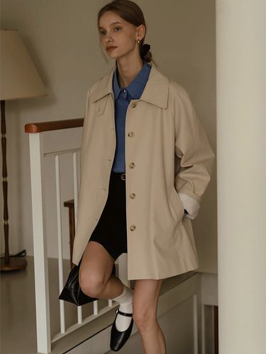 Mac Half Trench Coat (Light Beige) - TILLIDIE - Modalova