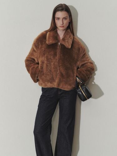 Collared Vegan Fur Blouson Jacket - Dunst for WOMEN - Modalova