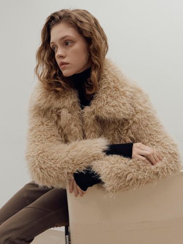 Fur Jacket, Beige - RAIVE - Modalova