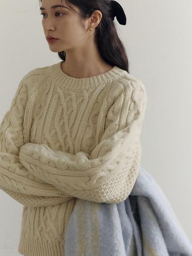 Twist Cable Knit_2color - Fabricology - Modalova