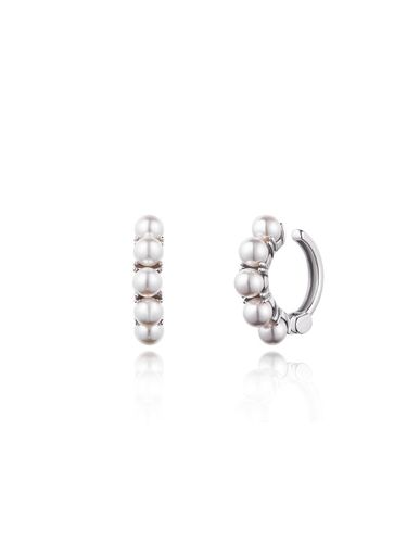 Silver Pearl Single Ear Cuff - STONEHENgE - Modalova