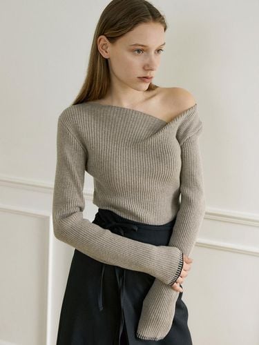 Ribbed Trimming Knit - ourcomos - Modalova