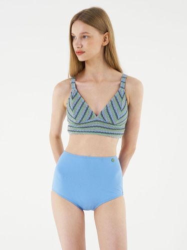 Triangle High Waist Bikini - Blue - CORALIQUE - Modalova