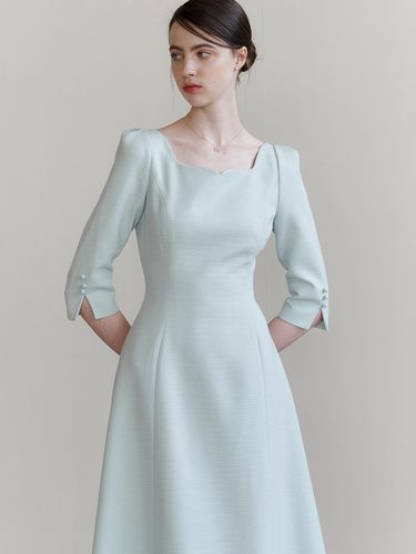 Cocktail Heart Neck Long Dress - FLOWOOM - Modalova