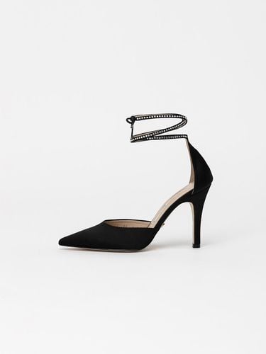 Tatiana Jeweled Strap Pumps_Black Silk - CHAUSSURE LAPIN - Modalova