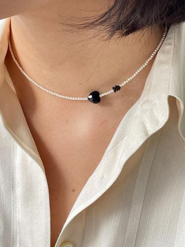 Crystal Heart Pearl Bead Choker - VARISONC - Modalova