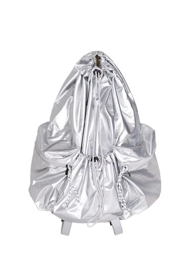 Drawstring Nylon Backpack_Silver - Prends soin de toi - Modalova