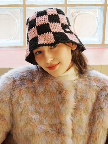 No.91 / Checks Bucket Hat_Pink - Slowslowly - Modalova