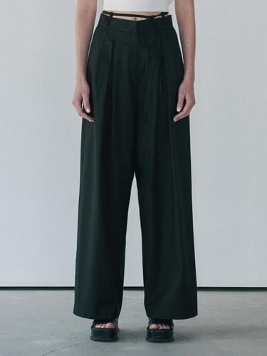 String Belt Trousers (Black) - DIAGONAL - Modalova