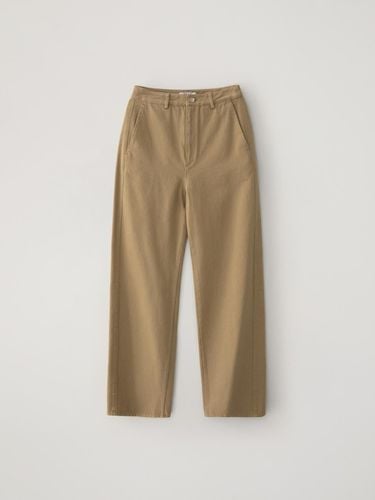 Straight Bio-washed Cotton Pants [Beige] - EAAH - Modalova