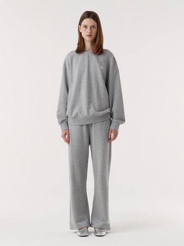 Logo Straight Cotton Sweatpants [GREY] - EAAH - Modalova