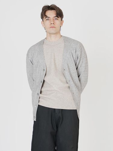 Silket Cable Y-neck Cardigan (Gray) - Chance’s noi - Modalova