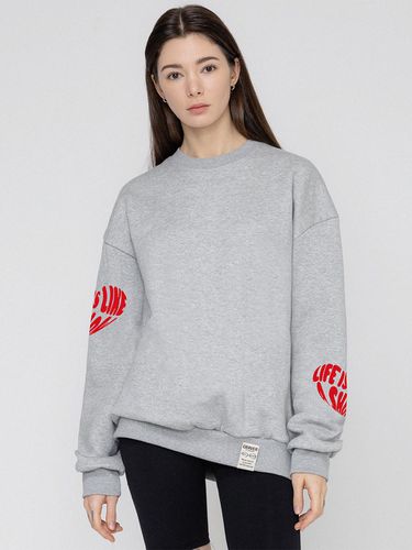 Multi Life Logo Heart Sweatshirt_Grey - GRAVER - Modalova