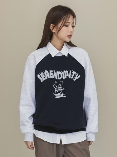 SERENDIPITY Teddy Raglan Sweatshirt (3 Color) - alvinclo - Modalova