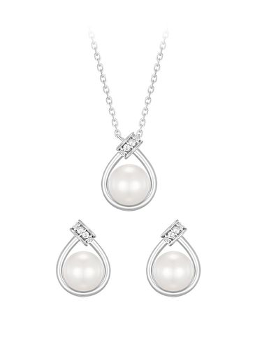 Perlina Necklace + Earring Set - J.ESTINA - Modalova