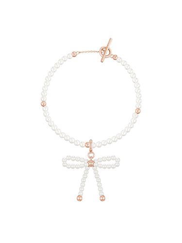 Marielle Ribbon Pearl Bead Bracelet + Pendant Set - J.ESTINA - Modalova