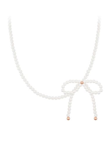 Mariel Ribbon Pearl Bead Necklace - J.ESTINA - Modalova