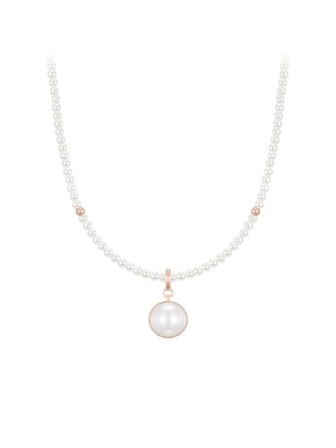 Mariel Ribbon Pearl Bead Necklace + Pendant Set - J.ESTINA - Modalova