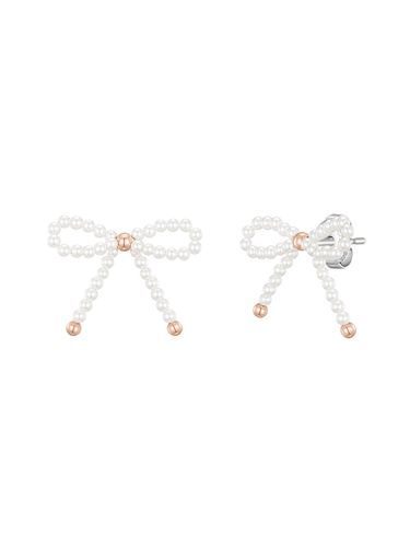 Mariel Ribbon Pearl Bead Earrings - J.ESTINA - Modalova