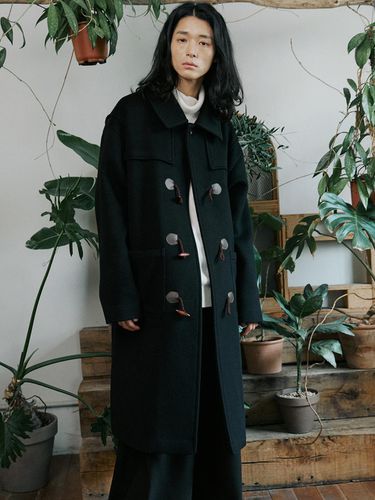 Cashmere Duffle Coat - Black - malen - Modalova