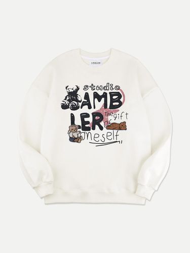 Bear Patch Oversized Sweatshirt - AMBLER - Modalova