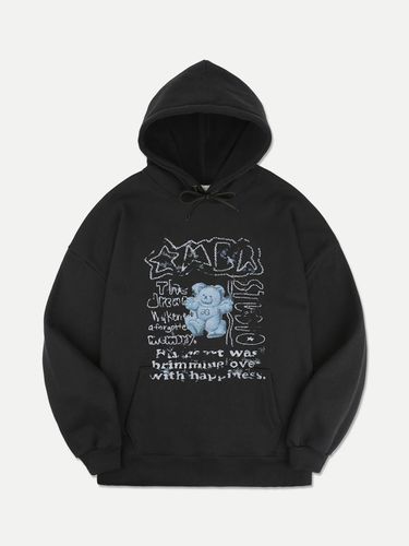 Vintage Blue Bear Oversized Hoodie_Black - AMBLER - Modalova