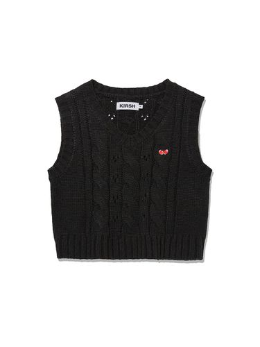 Small Cherry Cable Crop Knit Vest [] - KIRSH - Modalova