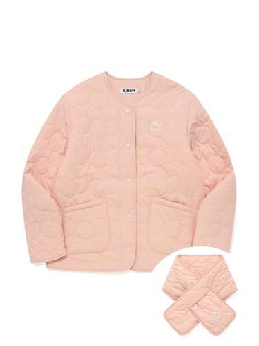 Quilted Jacket + Muffler Set [Salmon] - KIRSH - Modalova